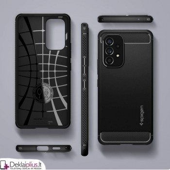 Spigen rugged armor guminis dėklas - juodas (telefonams Samsung A53 5G)